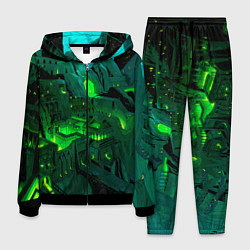 Костюм мужской Зелёный город, цвет: 3D-черный