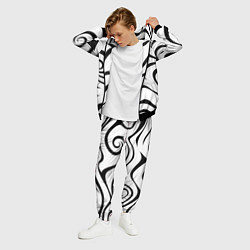 Костюм мужской Анималистическая абстракция зебры, цвет: 3D-черный — фото 2
