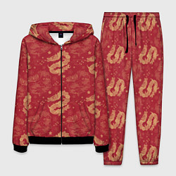 Костюм мужской The chinese dragon pattern, цвет: 3D-черный
