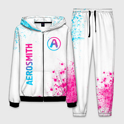 Костюм мужской Aerosmith neon gradient style: надпись, символ, цвет: 3D-черный