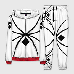 Костюм мужской Пауки узор, цвет: 3D-красный