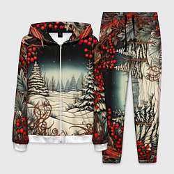 Костюм мужской Новый год природа, цвет: 3D-белый