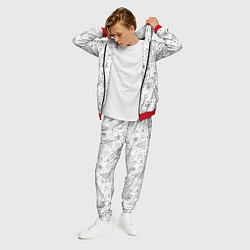 Костюм мужской Черно-белый новогодний патерн, цвет: 3D-красный — фото 2