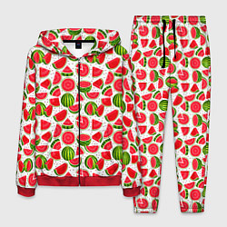 Костюм мужской Нарезанный арбуз, цвет: 3D-красный