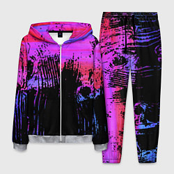 Мужской костюм Розово синий сочный гранж