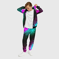 Костюм мужской Игорь и неоновый герб России вертикально, цвет: 3D-черный — фото 2