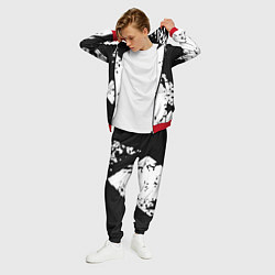 Костюм мужской Чёрно белые краски, цвет: 3D-красный — фото 2
