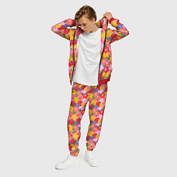 Костюм мужской Летний цветочный фон, цвет: 3D-красный — фото 2