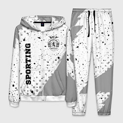 Костюм мужской Sporting sport на светлом фоне вертикально, цвет: 3D-белый