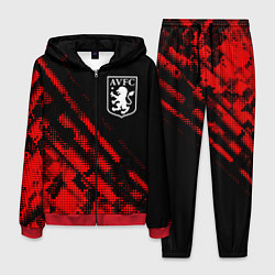 Костюм мужской Aston Villa sport grunge, цвет: 3D-красный
