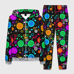 Костюм мужской Разноцветные круги, цвет: 3D-меланж