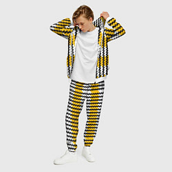 Костюм мужской Вертикальные жёлто-белые полосы, цвет: 3D-белый — фото 2