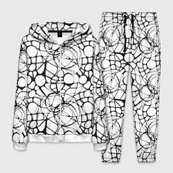 Костюм мужской Абстрактный нейрографический узор, цвет: 3D-белый