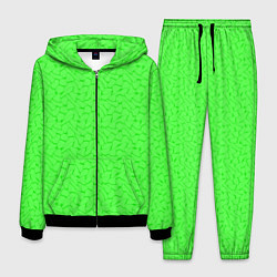 Костюм мужской Яркий салатовый кислотный, цвет: 3D-черный