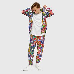 Костюм мужской Футбольные командные эмблемы pattern, цвет: 3D-белый — фото 2