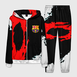 Костюм мужской Barcelona fc краски спорт, цвет: 3D-белый