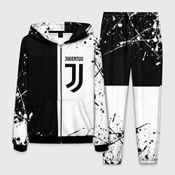 Костюм мужской Juventus краски текстура спорт, цвет: 3D-черный