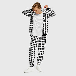 Костюм мужской Лаконичные мазки квадраты, цвет: 3D-черный — фото 2