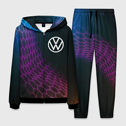 Костюм мужской Volkswagen neon hexagon, цвет: 3D-черный