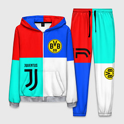 Костюм мужской Juventus x Borussia, цвет: 3D-меланж