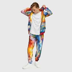 Костюм мужской Закат солнца - разноцветные облака, цвет: 3D-красный — фото 2