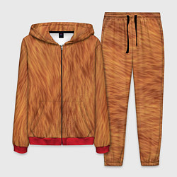 Костюм мужской Рыжий мех лисы, цвет: 3D-красный