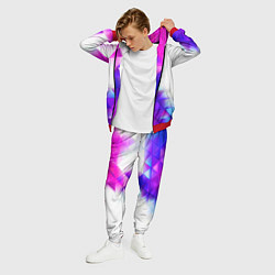 Костюм мужской Неоновые треугольники абстракция, цвет: 3D-красный — фото 2