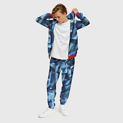 Костюм мужской Искаженная синяя геометрия, цвет: 3D-красный — фото 2