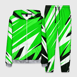 Костюм мужской Geometry stripes green, цвет: 3D-меланж