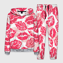 Костюм мужской Романтический отпечаток помады игривый макияж, цвет: 3D-меланж