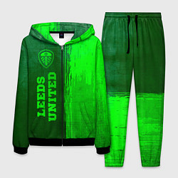 Костюм мужской Leeds United - green gradient по-вертикали, цвет: 3D-черный