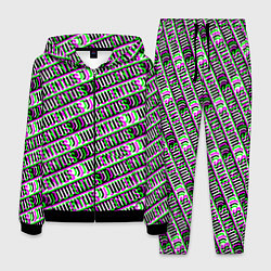 Костюм мужской Juventus glitch pattern, цвет: 3D-черный