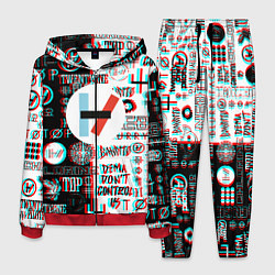 Костюм мужской Twenty one pilots glitch pattern, цвет: 3D-красный