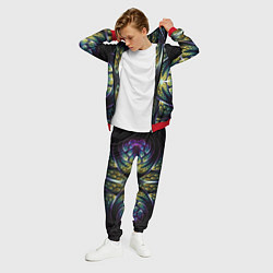 Костюм мужской Оптический узор из фрактала, цвет: 3D-красный — фото 2