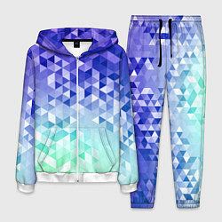 Костюм мужской Градиентная геометрия, цвет: 3D-белый