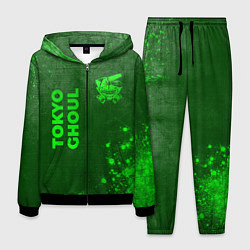 Костюм мужской Tokyo Ghoul - green gradient вертикально, цвет: 3D-черный