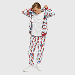 Костюм мужской Снегири в шапочках на рябине, цвет: 3D-красный — фото 2