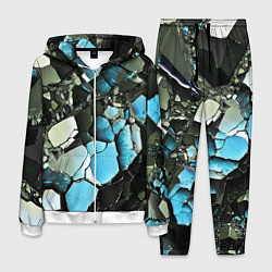 Костюм мужской Чёрно-синий камень, цвет: 3D-белый