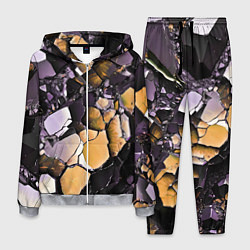 Костюм мужской Чёрно-жёлтый камень, цвет: 3D-меланж