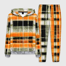 Костюм мужской Белые полосы на чёрно-жёлтом фоне, цвет: 3D-меланж