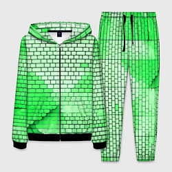 Костюм мужской Зелёные кирпичики, цвет: 3D-черный
