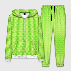 Костюм мужской Светлый жёлто-зелёный текстурированный, цвет: 3D-белый