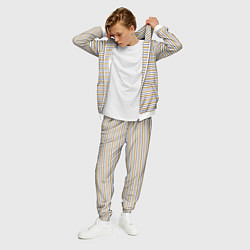 Костюм мужской Бежевый с синей полосой, цвет: 3D-белый — фото 2