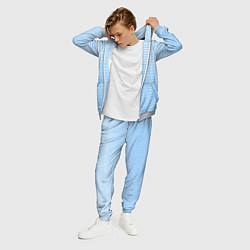 Костюм мужской Белый с голубым текстурный в полоску, цвет: 3D-меланж — фото 2