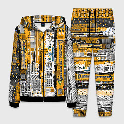 Костюм мужской Cyberpunk pattern yellow, цвет: 3D-черный