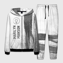 Костюм мужской Marilyn Manson - white gradient по-вертикали, цвет: 3D-черный