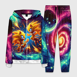 Костюм мужской Битва Соника и Шэдоу в космосе в фильме, цвет: 3D-белый