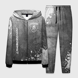 Костюм мужской Lamborghini - grey gradient вертикально, цвет: 3D-черный