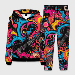 Костюм мужской Psychedelic abstract guitar, цвет: 3D-черный