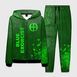 Костюм мужской Blue Exorcist - green gradient вертикально, цвет: 3D-черный